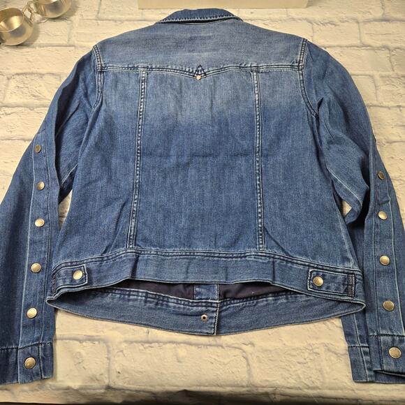 Liverpool Bell Snap Sleeve Beckett Blue Denim Jean Jacket size Medium - Picture 5 of 16
